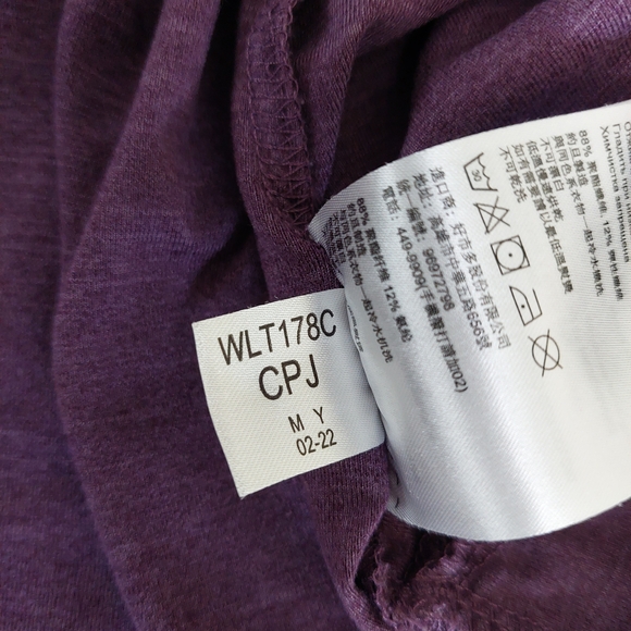 Skechers GO DRI SWIFT Long Sleeve Tunic Top Purple Heathered M - Picture 7 of 7